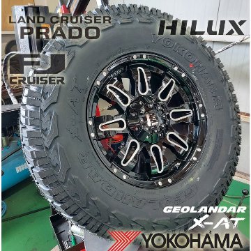 プラド ハイラックス FJ H3 タイヤホイールセット 17インチ Balano YOKOHAMA ｼﾞｵﾗﾝﾀﾞｰ X-AT 265/65RR17 265/70R17 285/70R17の画像