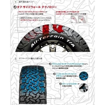 プラド ハイラックス FJ H3 タイヤホイールセット 17インチ OutLaw BF Goodrich KO2 265/65RR17 265/70R17 285/70R17の画像