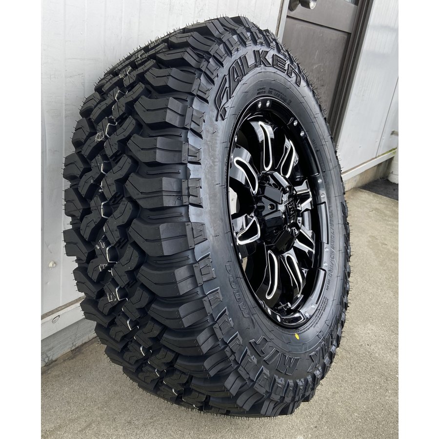 ラングラー JL JK タイヤホイールセット 17インチ Balano FALKEN Wildpieak MT01 265/70R17 285/70R17の画像