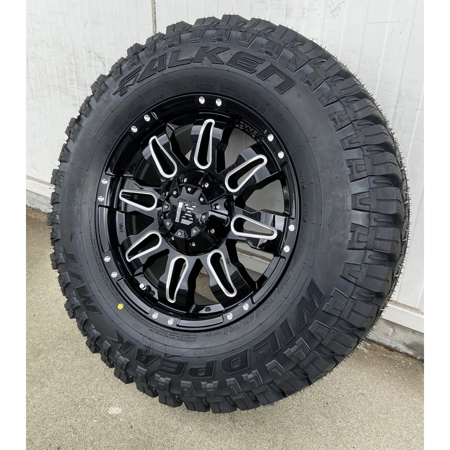 ラングラー JL JK タイヤホイールセット 17インチ Balano FALKEN Wildpieak MT01 265/70R17 285/70R17の画像