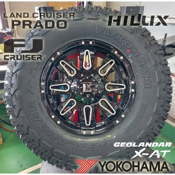 ラングラー JL JK タイヤホイールセット 17インチ Balano YOKOHAMA ｼﾞｵﾗﾝﾀﾞｰ X-AT 265/65RR17 265/70R17 285/70R17の画像