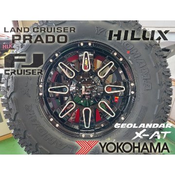 ラングラー JL JK タイヤホイールセット 17インチ Balano YOKOHAMA ｼﾞｵﾗﾝﾀﾞｰ X-AT 265/65RR17 265/70R17 285/70R17の画像