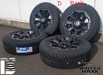 アルファード ステップワゴン スタッドレスタイヤホイールセット 16インチ DeathRock デスロック ダンロップ SJ8+ 215/65R16 215/70R16 225/70R16の画像