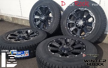 アルファード ステップワゴン スタッドレスタイヤホイールセット 16インチ DeathRock デスロック ダンロップ SJ8+ 215/65R16 215/70R16 225/70R16の画像