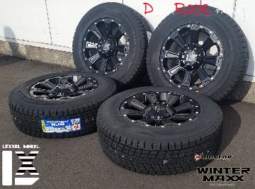 カローラクロス ヤリスクロス スタッドレスタイヤホイールセット 16インチ DeathRock デスロック ダンロップ SJ8+ 215/65R16 215/70R16 225/70R16の画像