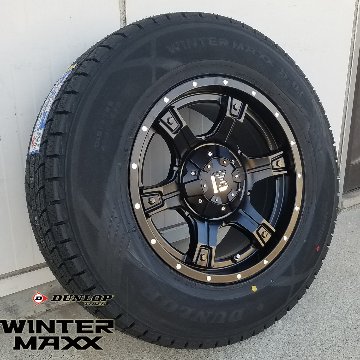 JL JK ラングラー スタッドレスタイヤホイールセット 17インチ OutLaw アウトロー ダンロップ SJ8+ 275/65R17 265/70R17の画像