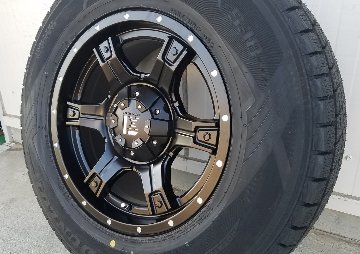 JL JK ラングラー スタッドレスタイヤホイールセット 17インチ OutLaw アウトロー ダンロップ SJ8+ 275/65R17 265/70R17の画像