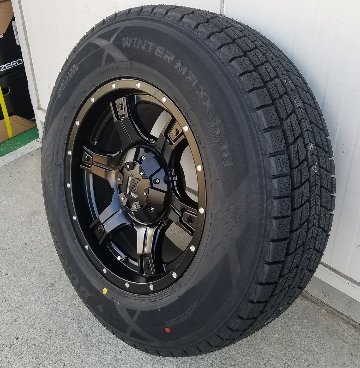 JL JK ラングラー スタッドレスタイヤホイールセット 17インチ OutLaw アウトロー ダンロップ SJ8+ 275/65R17 265/70R17の画像