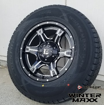 JL JK ラングラー スタッドレスタイヤホイールセット 17インチ OutLaw アウトロー ダンロップ SJ8+ 275/65R17 265/70R17の画像