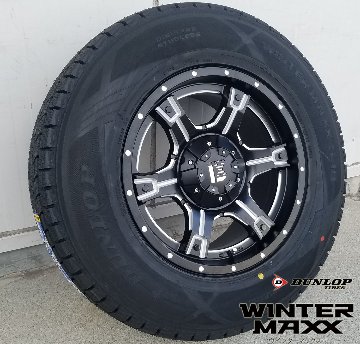 JL JK ラングラー スタッドレスタイヤホイールセット 17インチ OutLaw アウトロー ダンロップ SJ8+ 275/65R17 265/70R17の画像