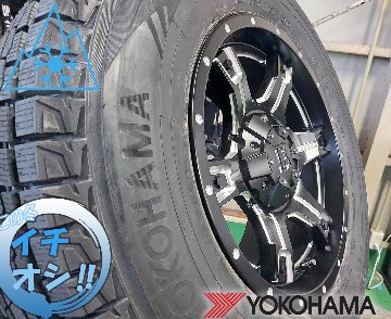 JL JK ラングラー スタッドレスタイヤホイールセット 17インチ OutLaw アウトロー ヨコハマ アイスガード SUV 275/65R17 265/70R17の画像