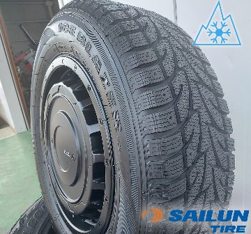 車検対応 キャラバン スタッドレスタイヤホイールセット 16インチ SAILUN COMMERCIO ICE 215/65R16の画像