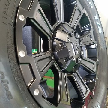 200系ハイエース レジアスエース タイヤホイールセット 16インチ DeathRock デスロック BF グッドリッチ オールテレン KO2 215/70R16 ホワイトレターの画像