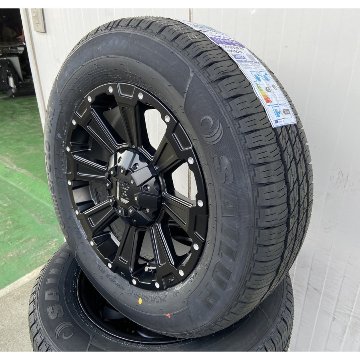 車検対応 200系ハイエース レジアスエース タイヤホイールセット 16インチ DeathRock デスロック SAILUN VX1 215/65R16 ホワイトレターの画像