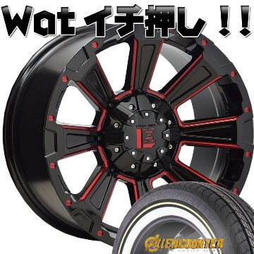 車検対応 200系ハイエース レジアスエース タイヤホイールセット 16インチ DeathRock デスロック オーレンカウンター 215/65R16 ホワイトリボンの画像