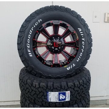 200系ハイエース レジアスエース タイヤホイールセット 16インチ DeathRock デスロック BF グッドリッチ オールテレン KO2 215/70R16 ホワイトレターの画像