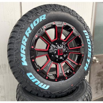 200系ハイエース レジアスエース タイヤホイールセット 16インチ DeathRock デスロック モンスタ マッドウォーリア 215/70R16 ホワイトレターの画像