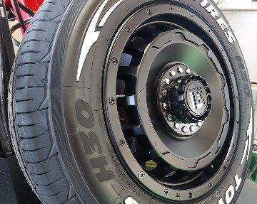 車検対応 キャラバン タイヤホイールセット 16インチ LEXXEL SwaGGer トーヨー H30 215/65R16 ホワイトレターの画像