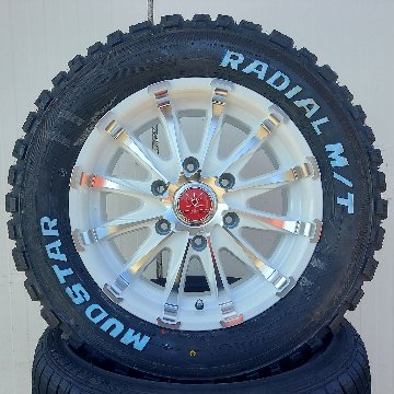 車検対応 200系ハイエース レジアスエース タイヤホイールセット 16インチ バウンティコレクション BD12 MUDSTAR Radial MT 215/65R16 ホワイトレターの画像