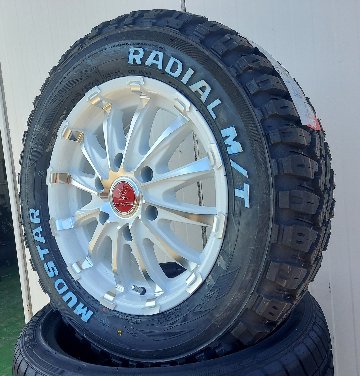 車検対応 200系ハイエース レジアスエース タイヤホイールセット 16インチ バウンティコレクション BD12 MUDSTAR Radial MT 215/65R16 ホワイトレターの画像