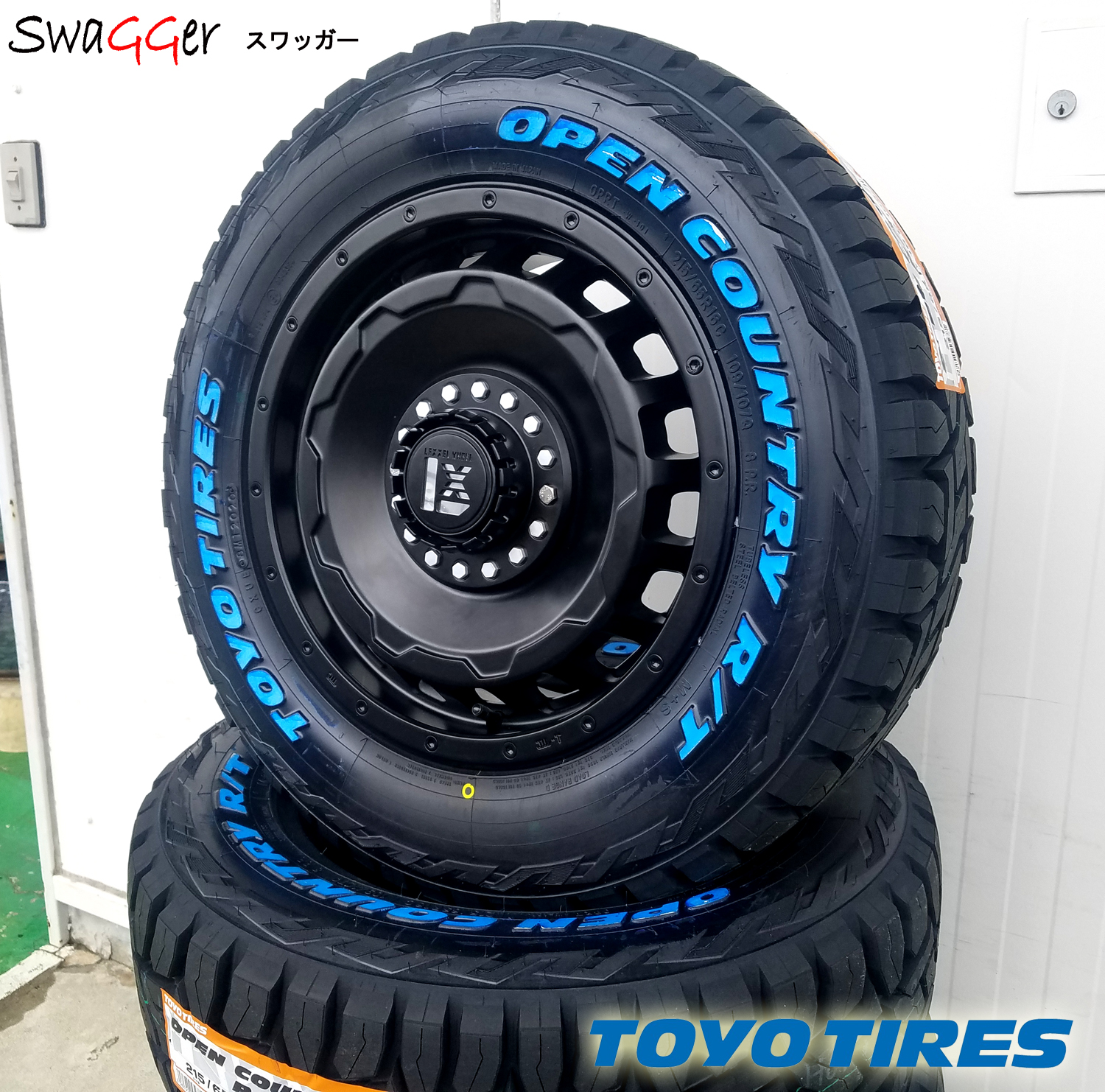 XV ヤリスクロス フォレスター SG/SH CX3 タイヤホイールセット 16インチ SwaGGer TOYO OPENCONTRY R/T 215/65R16 225/70R16 ホワイトレターの画像