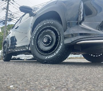 ヴェゼル プリウスα タイヤホイールセット 16インチ SwaGGer TOYO OPENCONTRY AT EX 205/65R16 215/70R16 ホワイトレターの画像