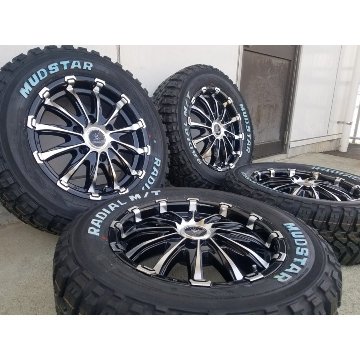 車検対応 200系ハイエース レジアスエース タイヤホイールセット 16インチ バウンティコレクション BD12 MUDSTAR Radial MT 215/65R16 ホワイトレターの画像