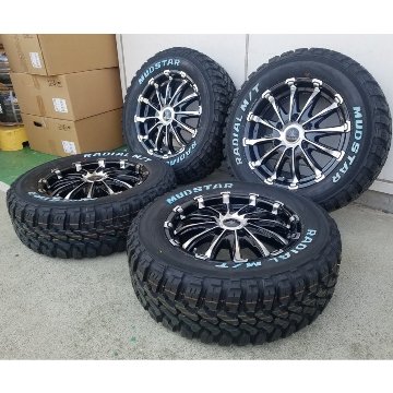 車検対応 200系ハイエース レジアスエース タイヤホイールセット 16インチ バウンティコレクション BD12 MUDSTAR Radial MT 215/65R16 ホワイトレターの画像