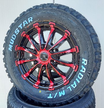 車検対応 200系ハイエース レジアスエース タイヤホイールセット 16インチ バウンティコレクション BD12 MUDSTAR Radial MT 215/65R16 ホワイトレターの画像