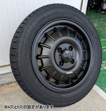 ムーヴ ライフ ラパン N-BOX 軽トラ 軽自動車  スタッドレスタイヤ 14インチ バウンティ Noel ノエル YOKOHAMA アイスガード IG52 155/65R14 ホイールの画像