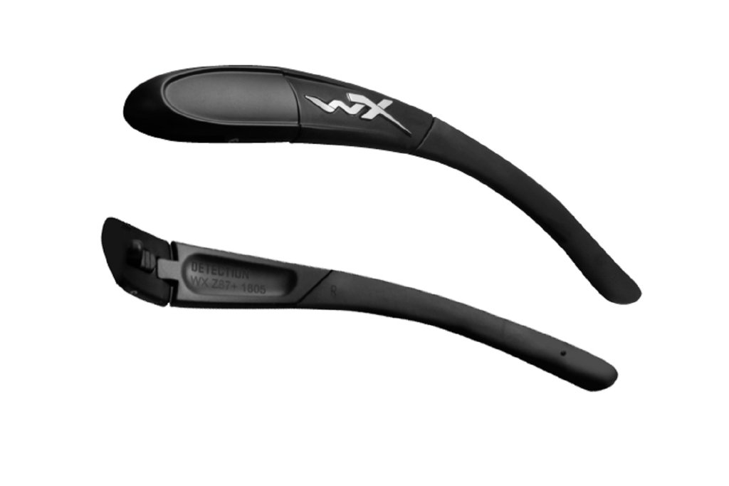 WX DETECTION Matte Black Templesの画像