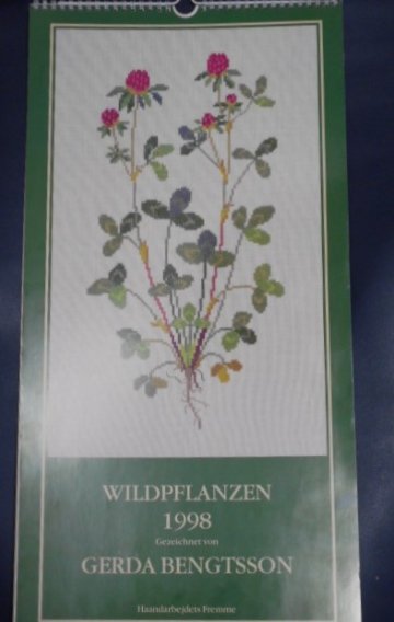 北欧 デンマークのフレメ カレンダー1998年野の花のクロスステッチ 