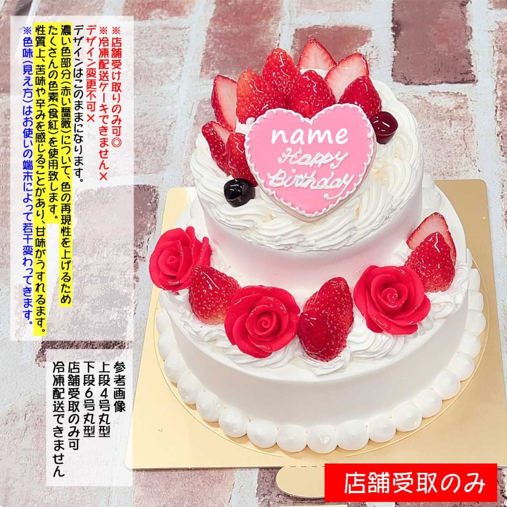 ■専用■さとこ様■　No.68、69 ピンク色、水色　薔薇のケーキセット フラワーピクニックカフェの<ミニサイズ>食べられるお花のミニ