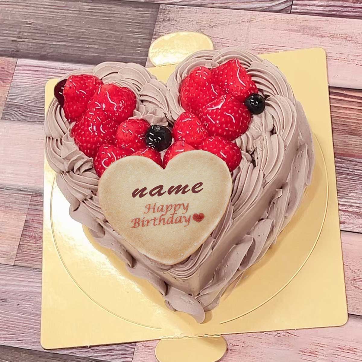 ハート型♥フラワーケーキ 誕生日・記念日・各種（入園・入学
